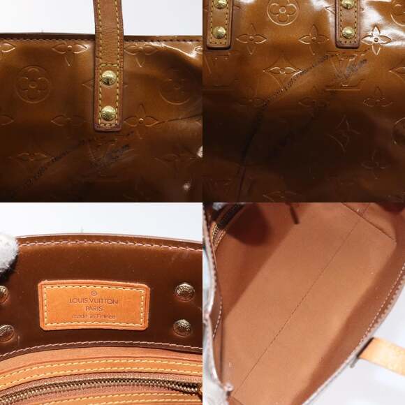 LOUIS VUITTON Monogram Vernis Reade PM Hand Bag Bronze M91146 - Picture 11 of 12